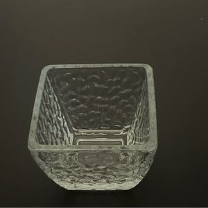 Disaronno Heavy Square Textured Clear Glass